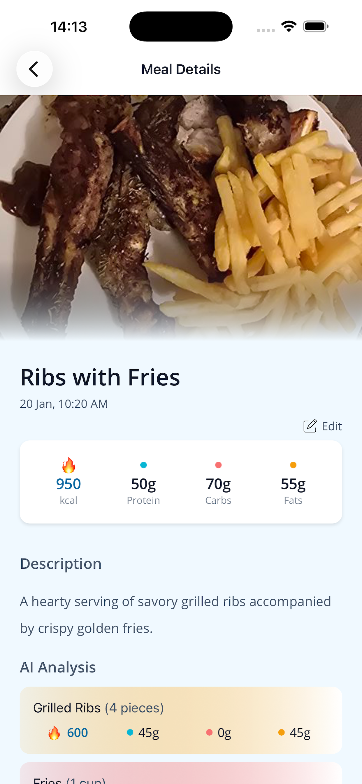 Healthien Food Analysis